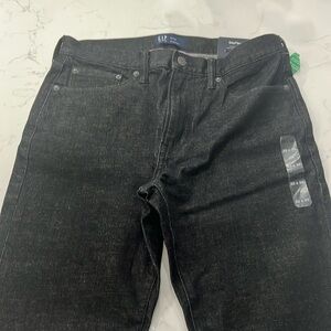 NWT GAP Black Straight Jeans Classic Style 32x30